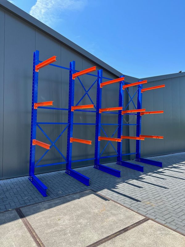 Draagarmstelling blauw/oranje